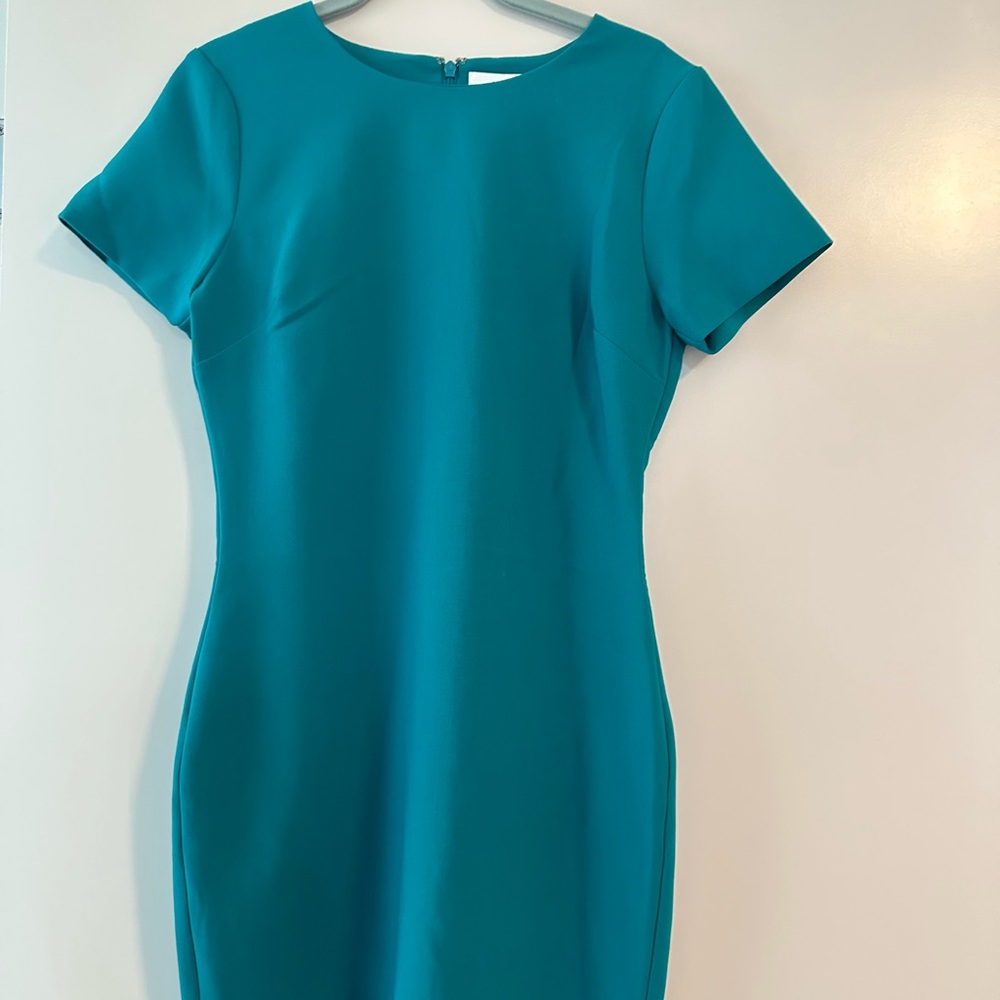 TURQUOISE MINI WORK DRESS
